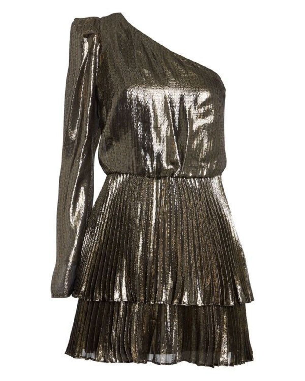 DEREK LAM 10 CROSBY Metallic Yolie One-Shoulder Lamé Dress